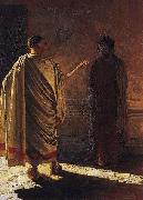 Nikolai Ge Quod Est Veritas Christ and Pilate oil